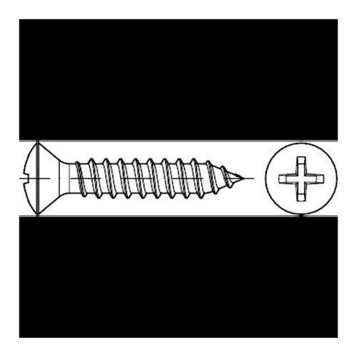 Bild von Reyher Schraube 100er Pack Linsensenkblechschraube C 4,8 x 50 -H DIN 7983 m.Kreuzschli