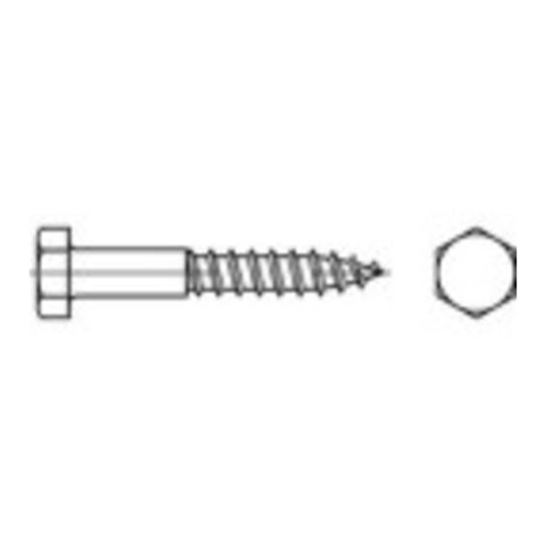 Bild von TOOLCRAFT 1061319 Sechskantschrauben 12mm 180mm Außensechskant DIN 571 Edelstahl A4