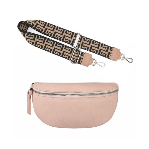 Bild von ITALYSHOP24 Bauchtasche Made in Italy Damen Leder Gürteltasche