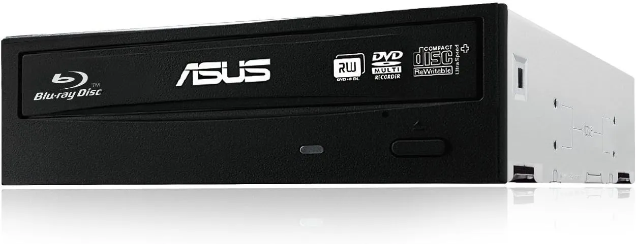 Bild von Asus BW-16D1HT interner Blu-Ray Brenner in Schwarz mit 16x Schreibgeschwindigkeit für BD-R und 12x für BD-R DL