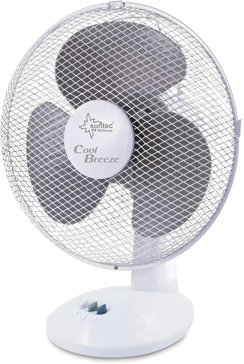 Bild von Suntec CoolBreeze Tischventilator mit 25 cm Durchmesser und 30 Watt, tragbar, leise und mit 2 Stufen, ideal für Schreibtisch, Schlafzimmer und Balkon