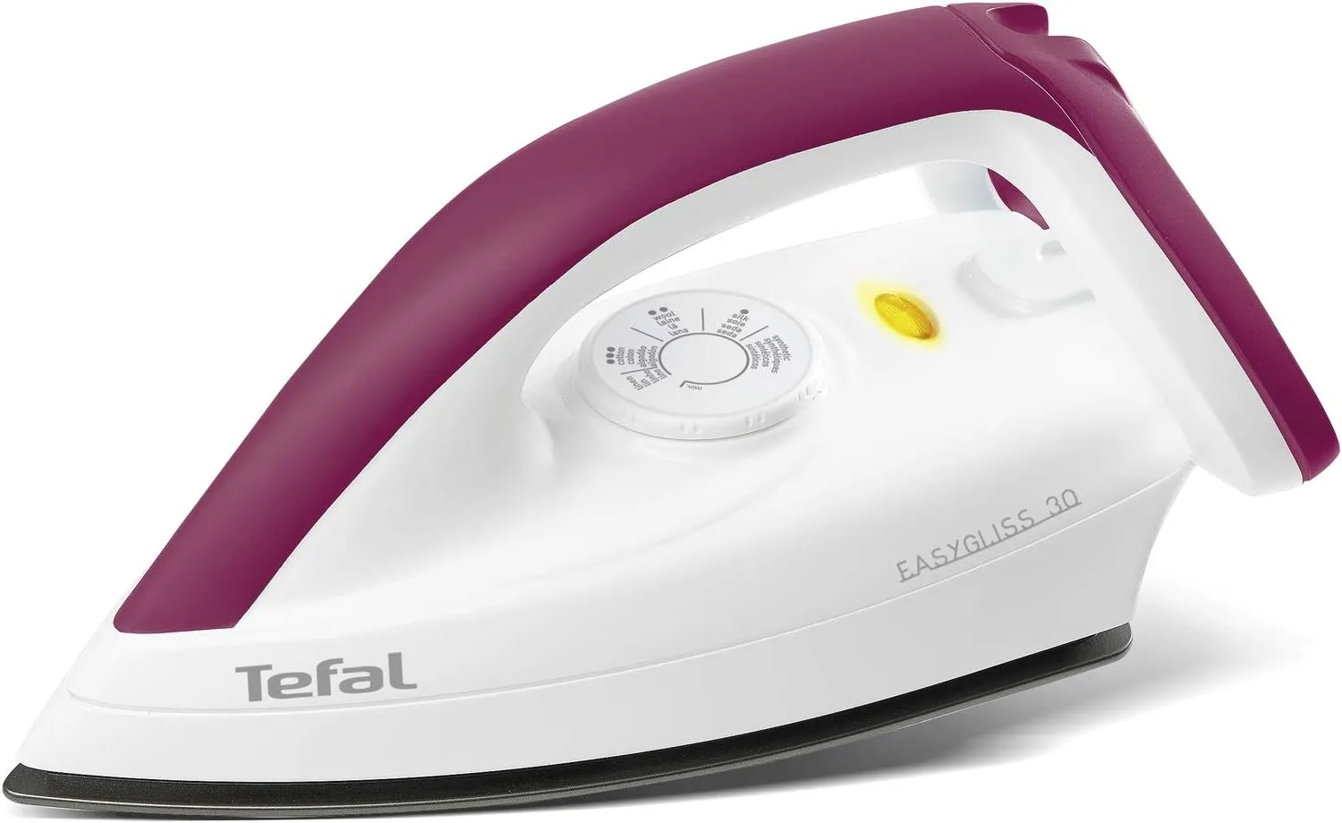 Bild von Tefal FS4030 Easygliss Trockenbügeleisen mit 1200 Watt und Durilium Bügelsohle in Weiß und Dunkelrot