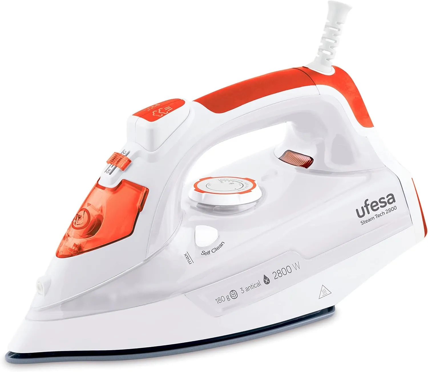 Bild von Ufesa Steam Tech 2800 Bügeleisen mit 2800 Watt und Keramiksohle, Dampf- und Trockenfunktion, Anti-Kalk-System und Anti-Tropfen