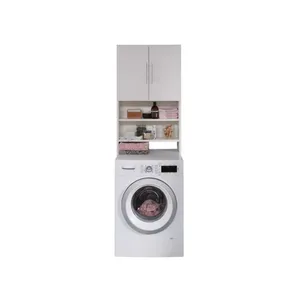 Bild von Basix Badezimmerschrank für Waschmaschine, 2 Türen, weiß