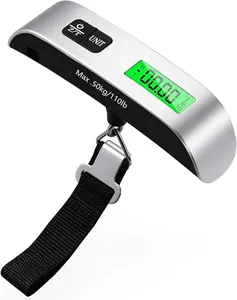 Bild von Blendura digitale Kofferwaage bis 50 kg mit Haken und Temperatursensor in Grau