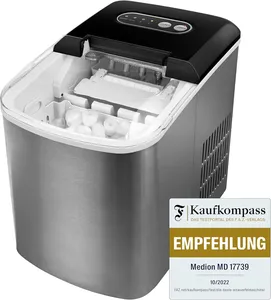 Bild von MEDION Eiswürfelmaschine MD17739 mit 2,2 Litern Wassertank, kurzer Produktionsdauer von 6 bis 12 Minuten und zwei wählbaren Eiswürfelgrößen
