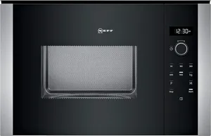 Bild von Neff HLAGD53N0 Einbau-Mikrowelle N50 mit 25 Litern und 8 Automatikprogrammen in Edelstahl und Schwarz
