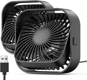 Bild von TOPK Mini Tischventilator im 2er Set mit leisem Betrieb, starkem Luftstrom, 3 Geschwindigkeiten und 360 Grad drehbarem Kopf